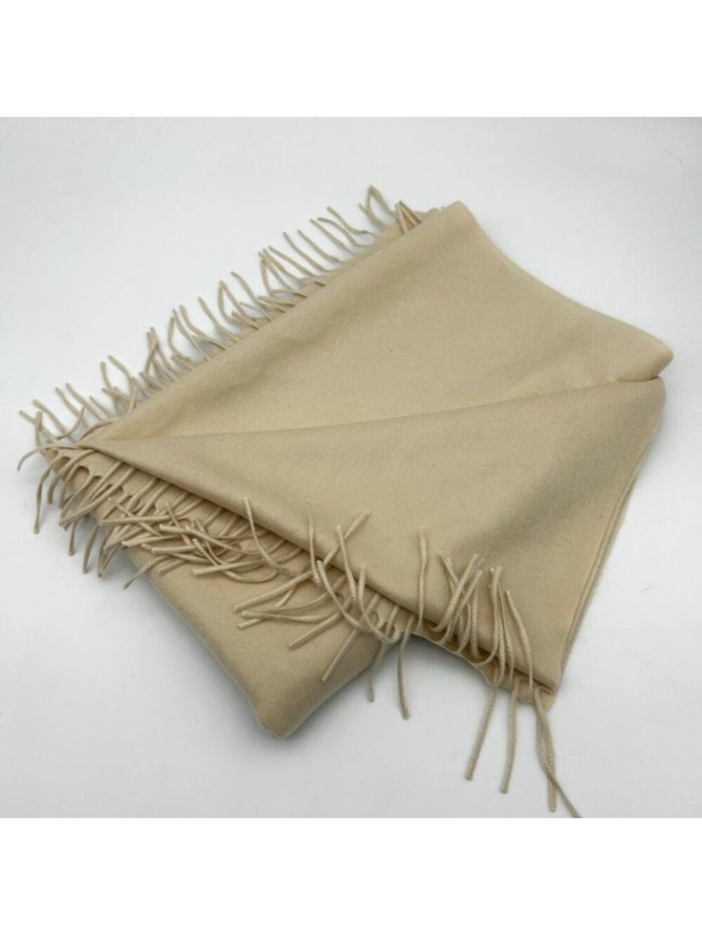 Gucci Beige Cashmere Large Shawl Scarf - Picture 2 of 8